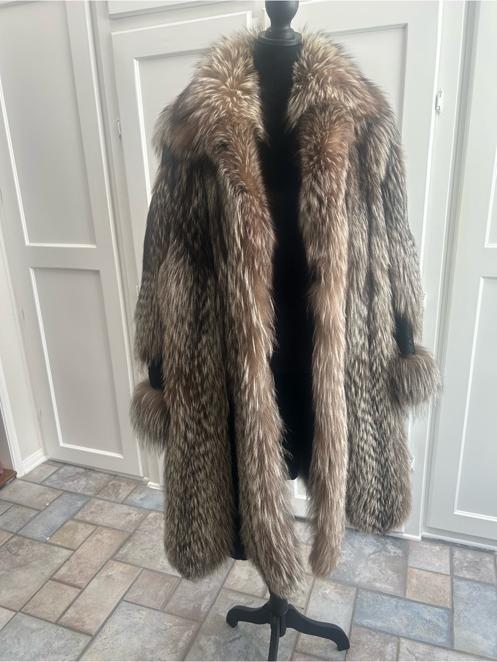 Amazing Luxurious custom-made vintage fur, and leather coat